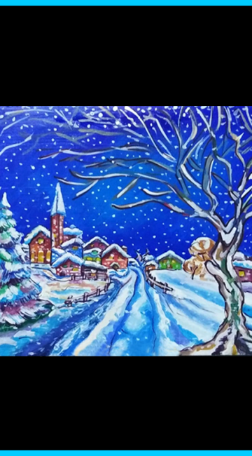 Paesaggio innevato stilizzato